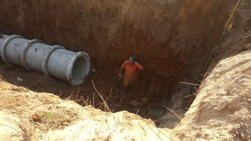 Plan de drenajes del sistema de lagunas de Santa Ana, terminado