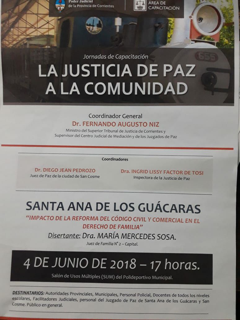 JORNADA DE CAPACITACIÓN «La Justicia de Paz a la Comunidad»