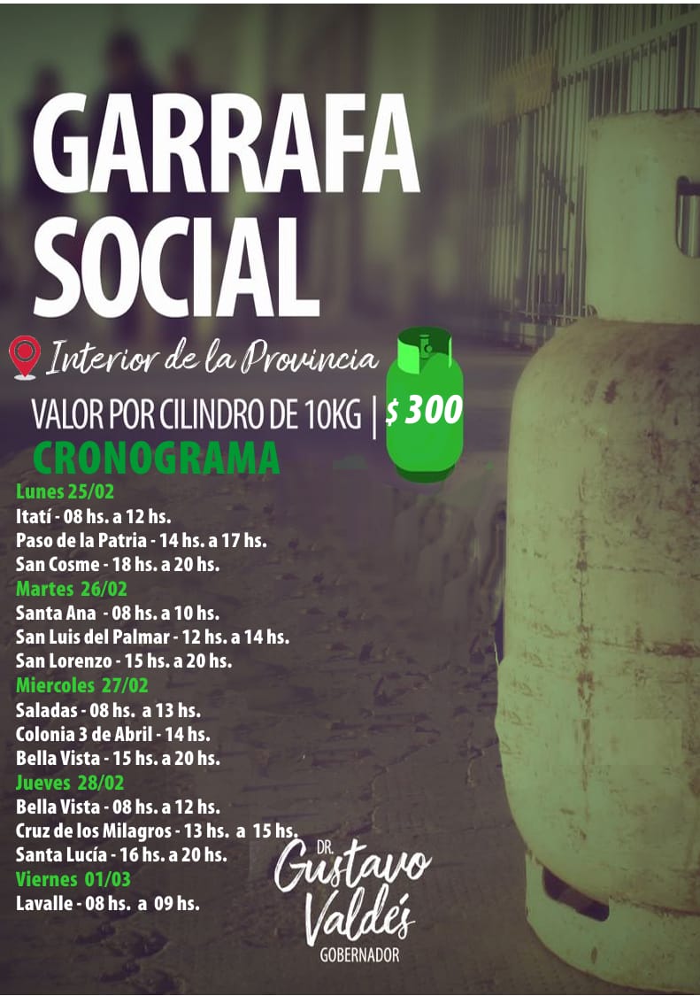 Distribución de garrafa social de Febrero en la Municipalidad de Santa Ana