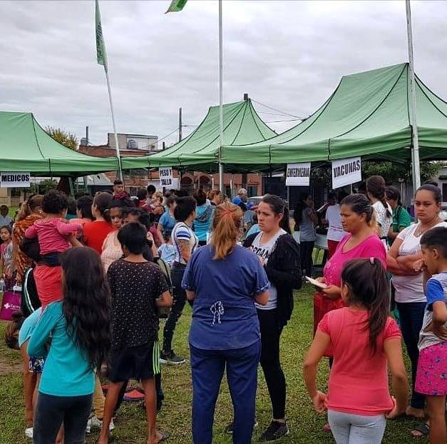 Operativo sanitario en Santa Ana