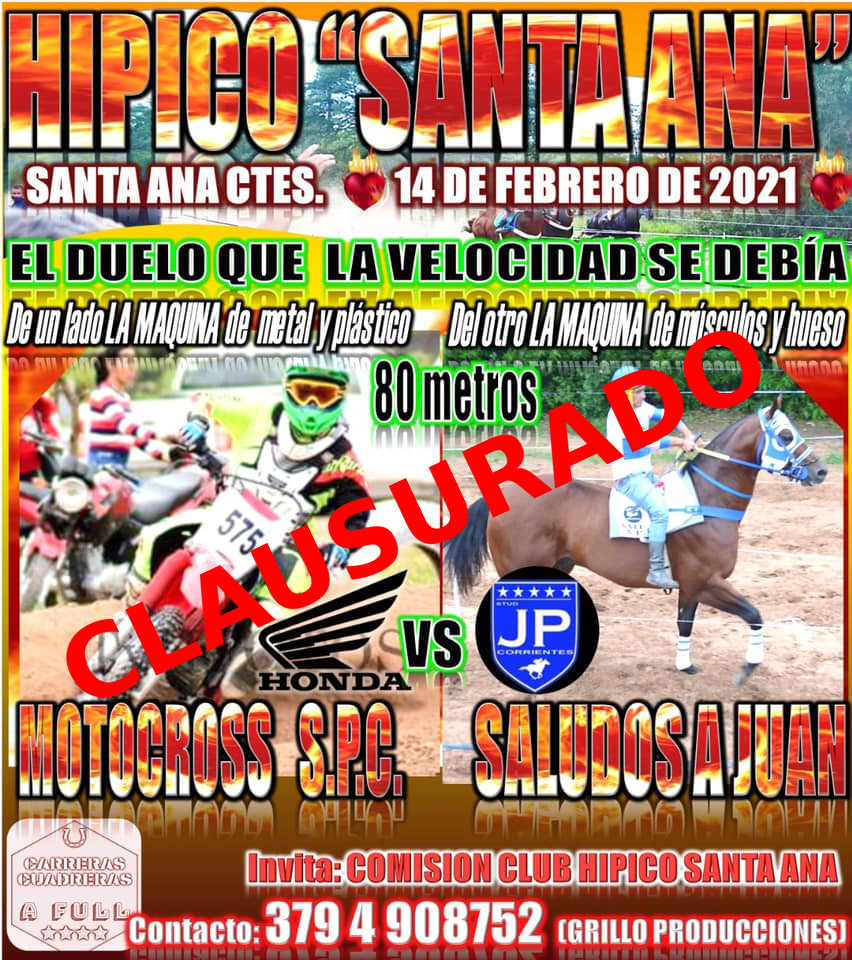 Evento Clausurado: el duelo de velocidad Caballo vs Moto