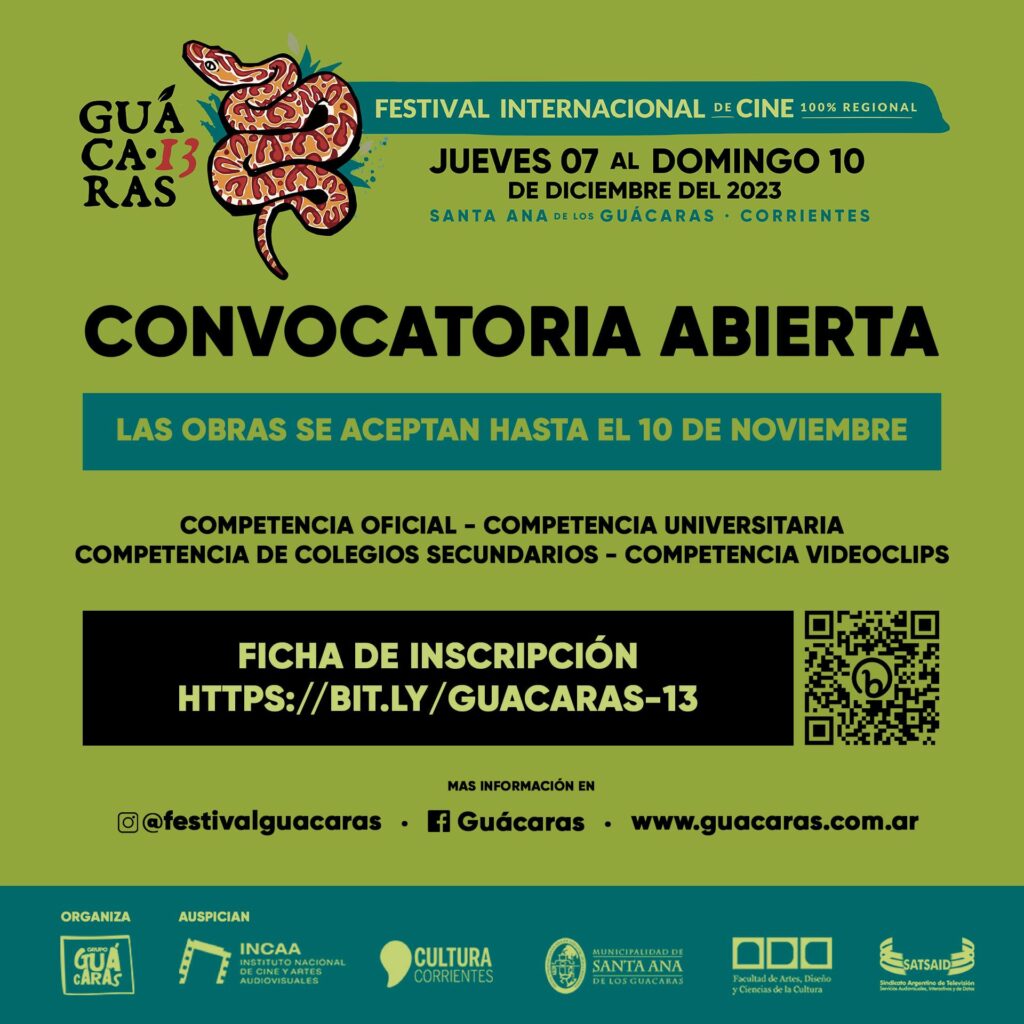 afiche festival de cine regional guacaras 13