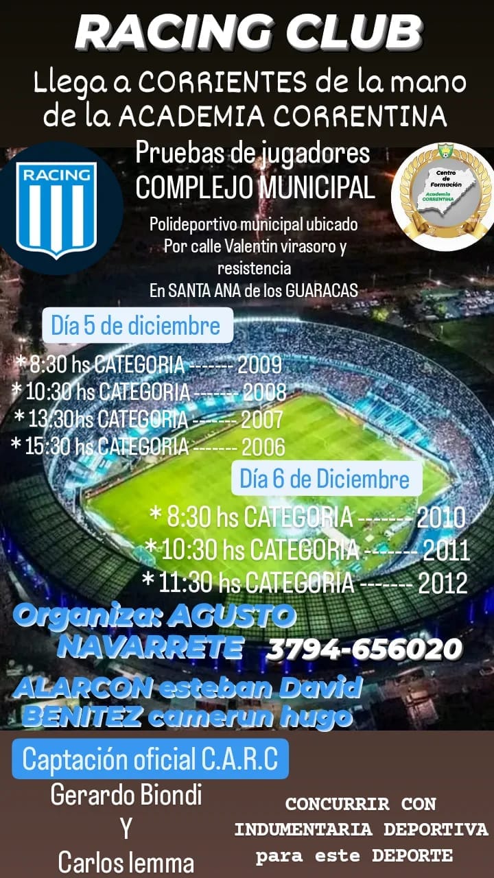 Racing Club en Santa Ana