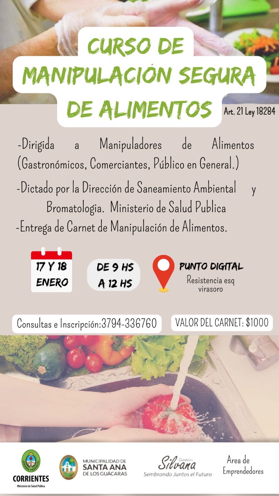 Curso de Manipulación de Alimentos