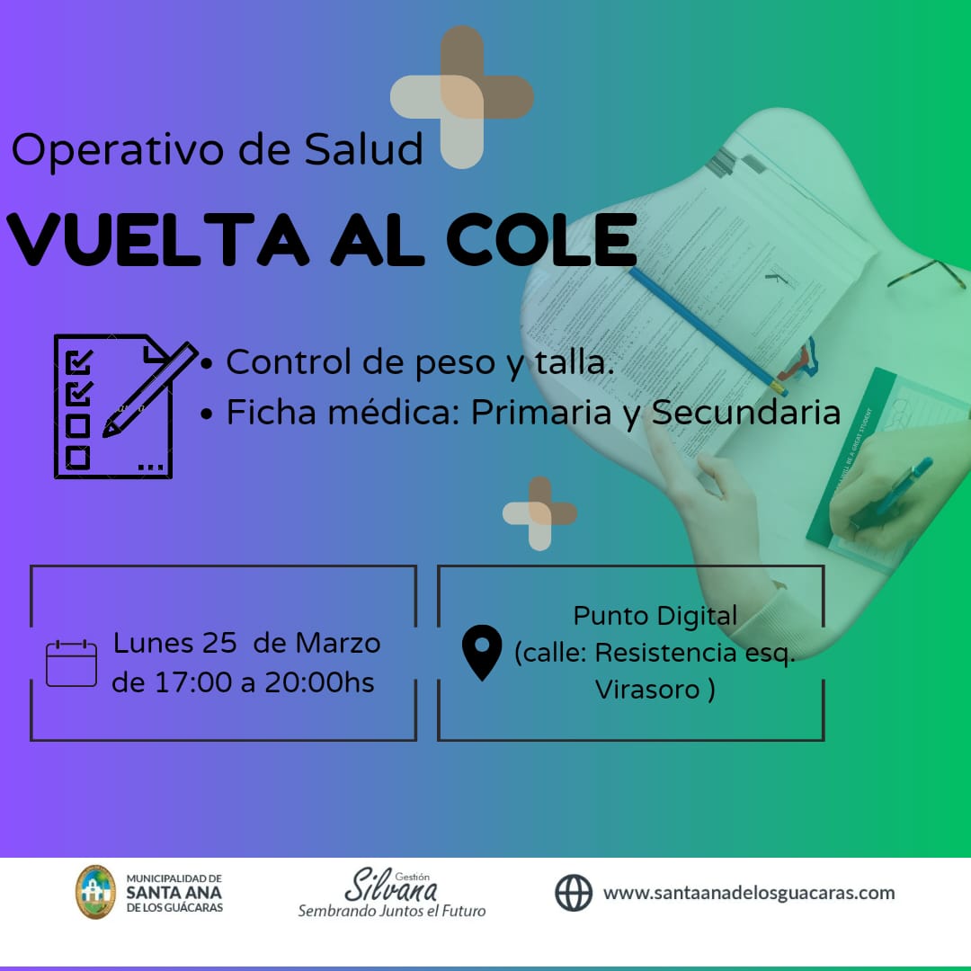 Vuelta al Cole – Operativo Gratuito de Salud