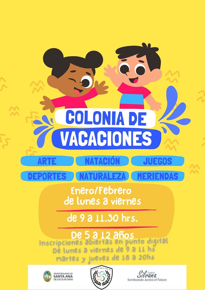 Colonia de Vacaciones gratuita – Inscripciones