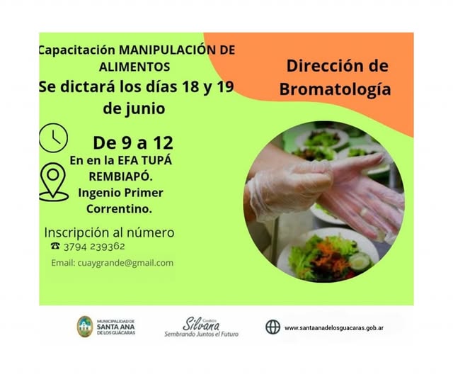 Ingenio: Gratis – Taller de «Manipulación de Alimentos»