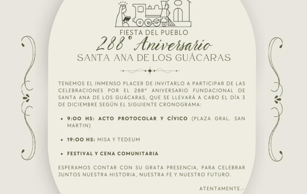 288 aniversario fundacional de Santa Ana