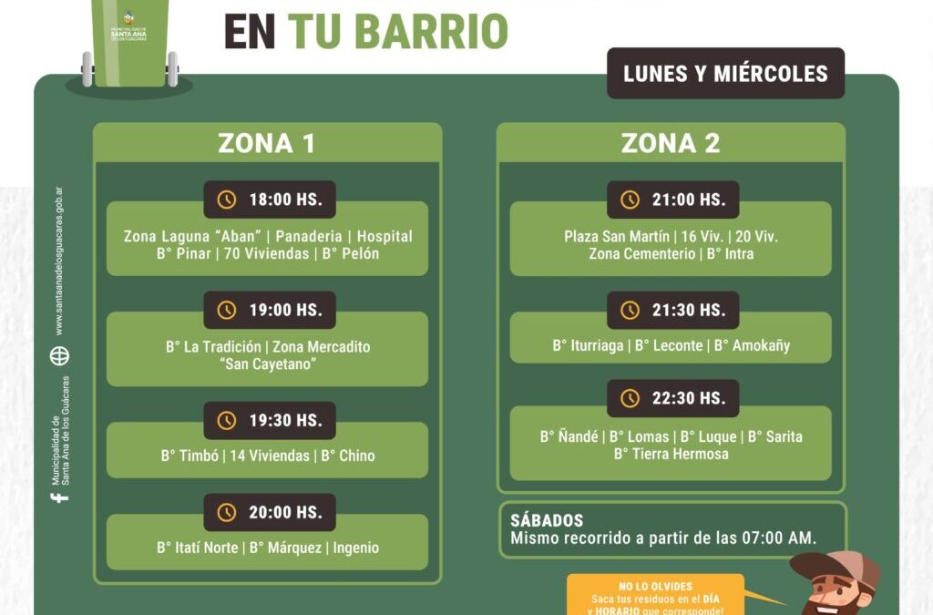 Horario de Recolección de Residuos en tu Barrio